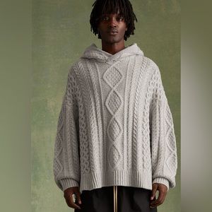 Essentials FEAR OF GOD cable knit hoodie